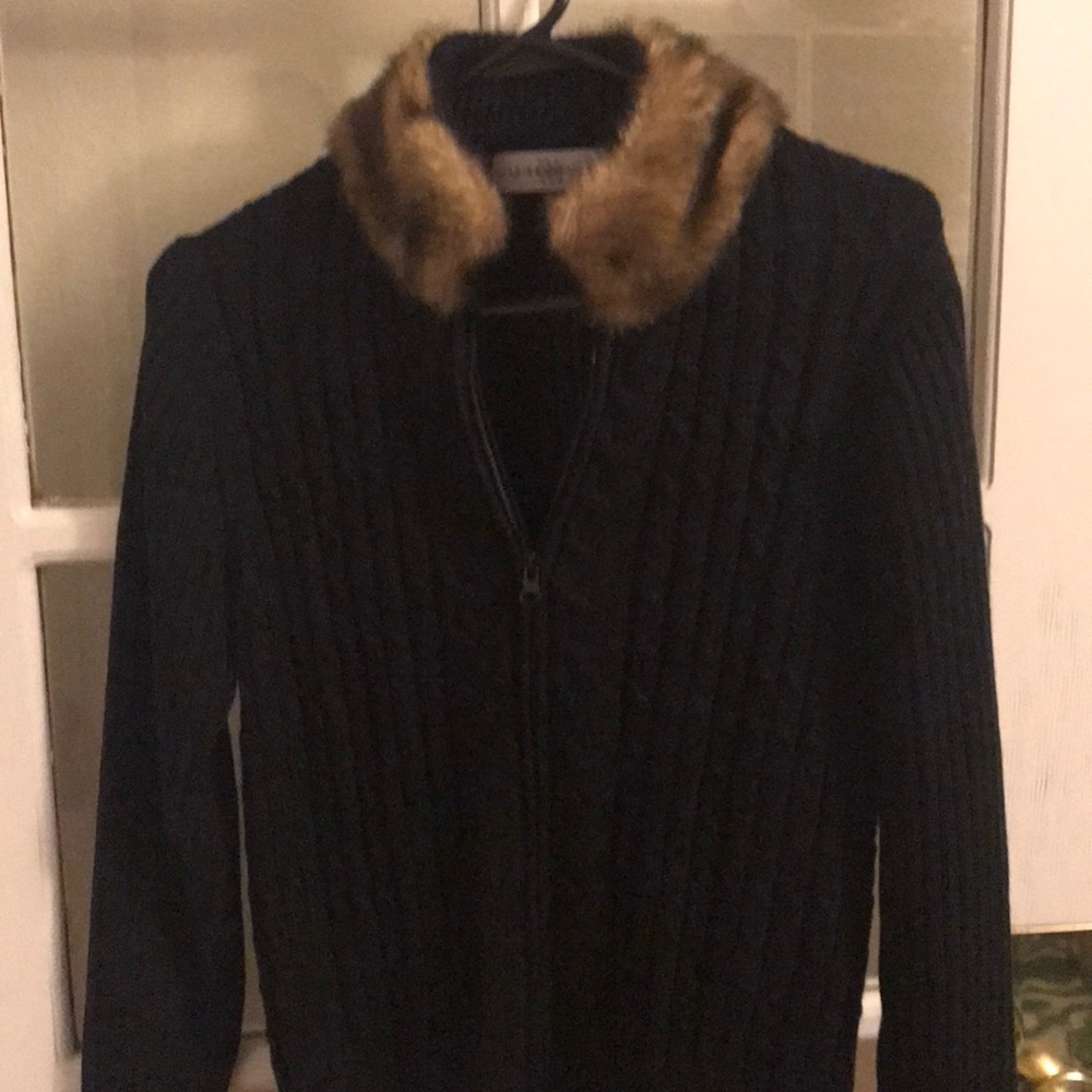 Black cardigan